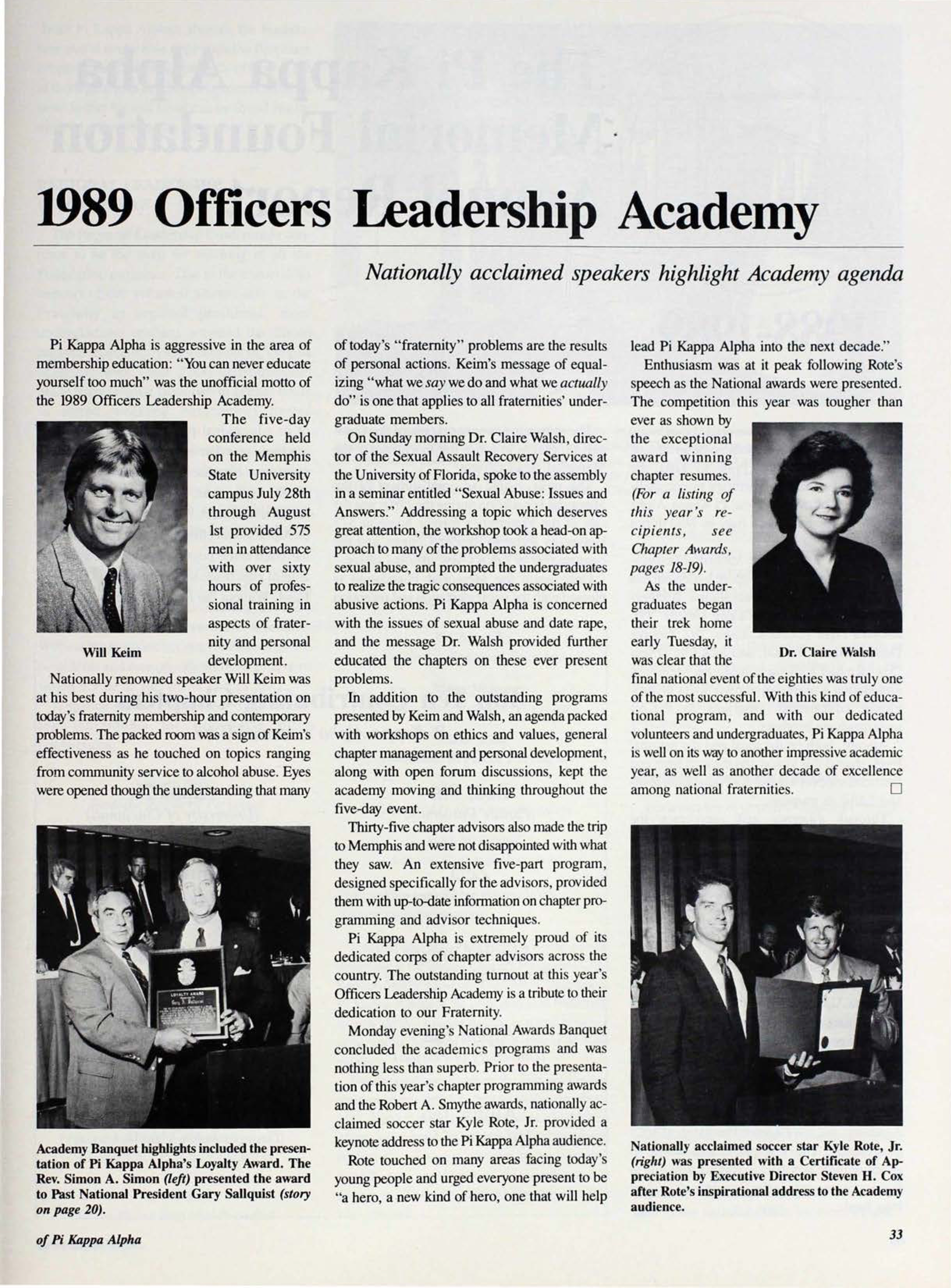 1989 Officers Leadership Academy